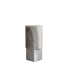 101 Copenhagen Column Table, Silver Travertine – Versatile Table in Silver