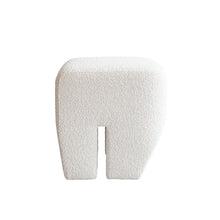 Off White Bouclé Stool | DSHOP