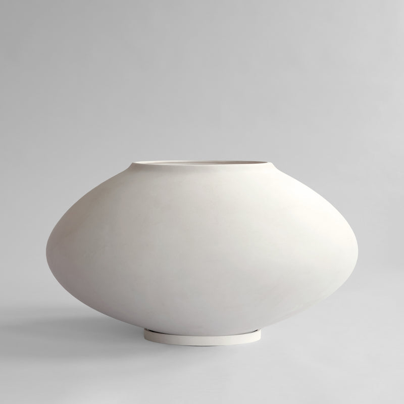 101 Copenhagen Sunao Ellipse Giant Plant Pot – Fiber Concrete Plant Pot in Birch