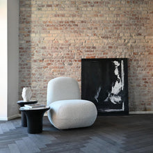 Off White Boucle Lounge Chair