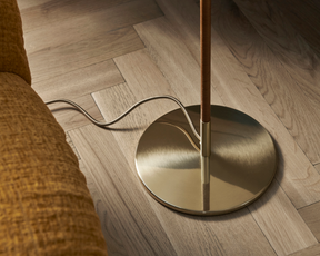 Gubi Brass & Bamboo Floor Lamp | DSHOP