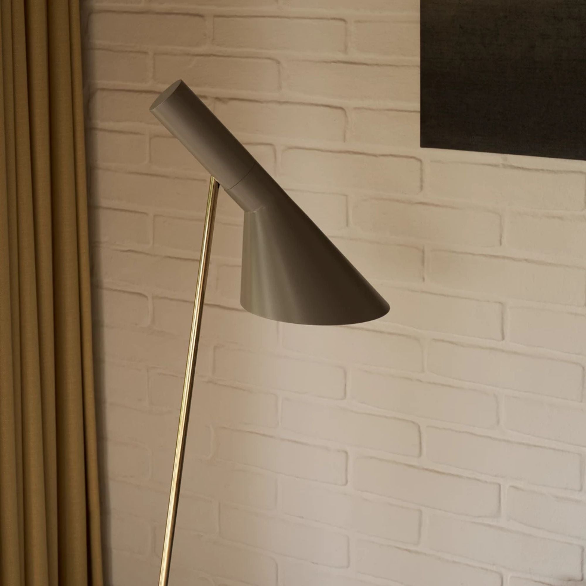 Brass Warm Grey AJ Floor Lamp