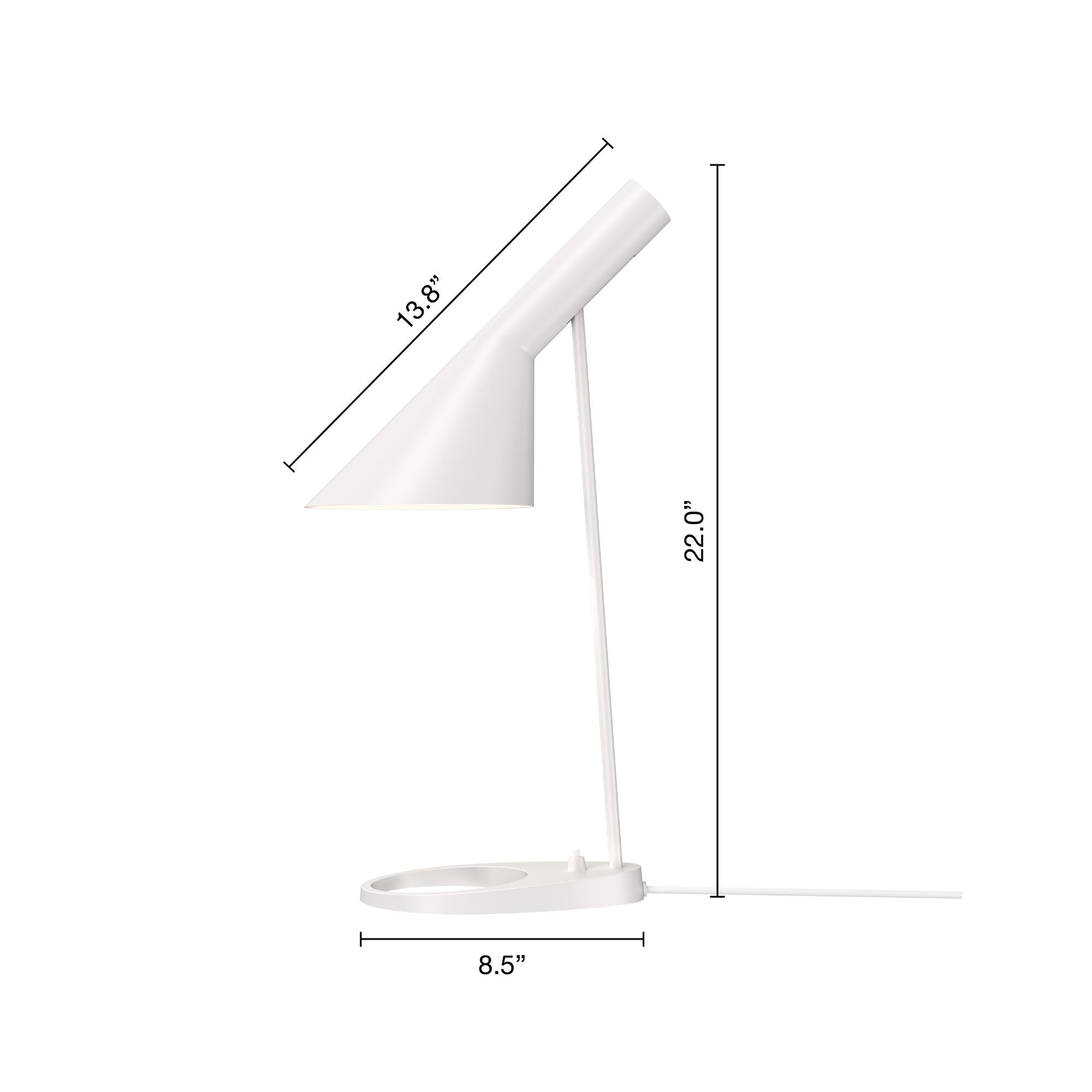 AJ Table Lamp - DImensions