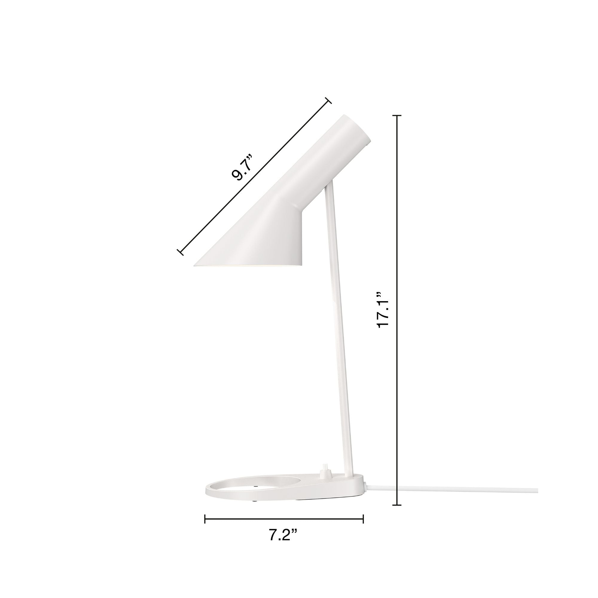 AJ Mini Table Lamp - Dimensions