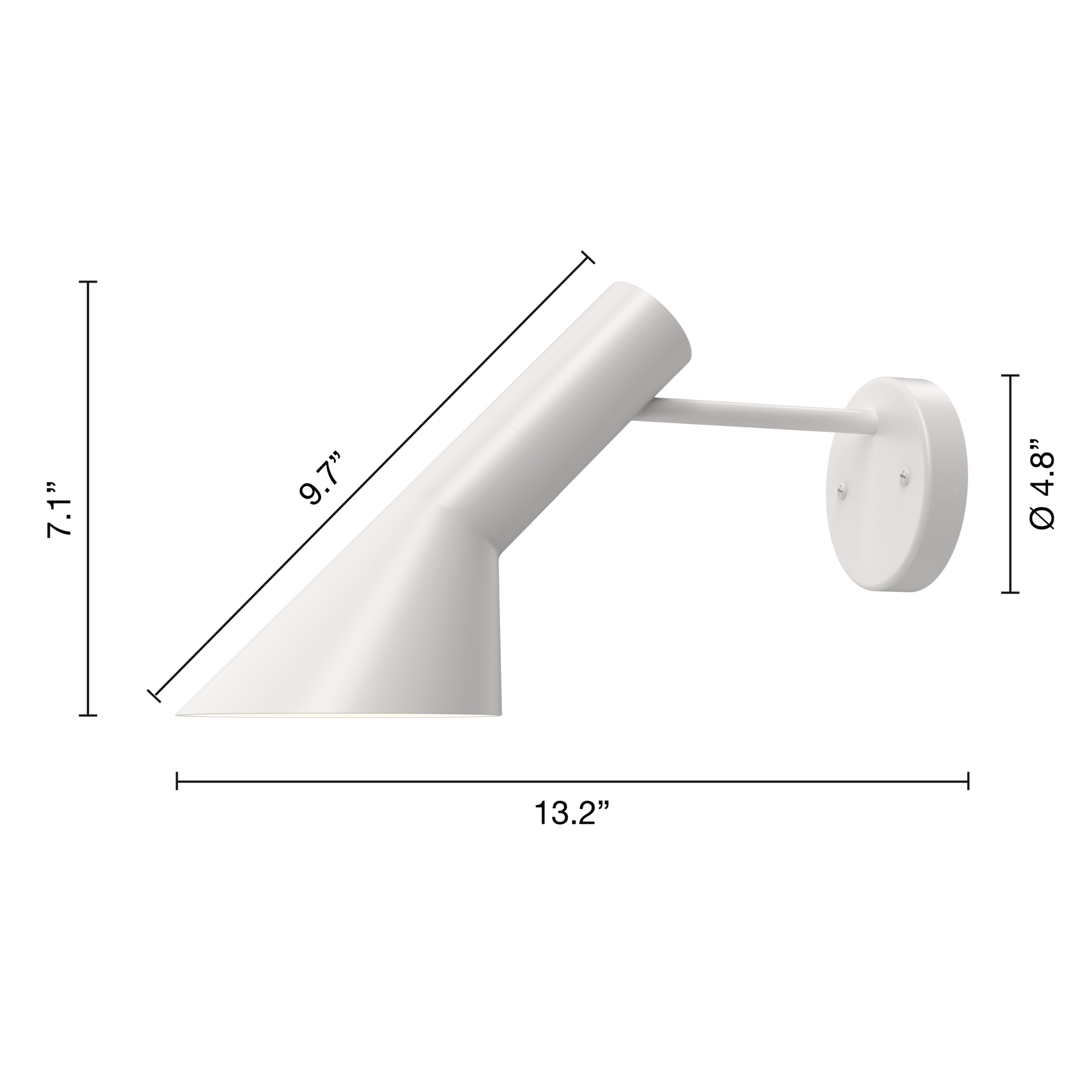 AJ Wall Lamp - Dimensions