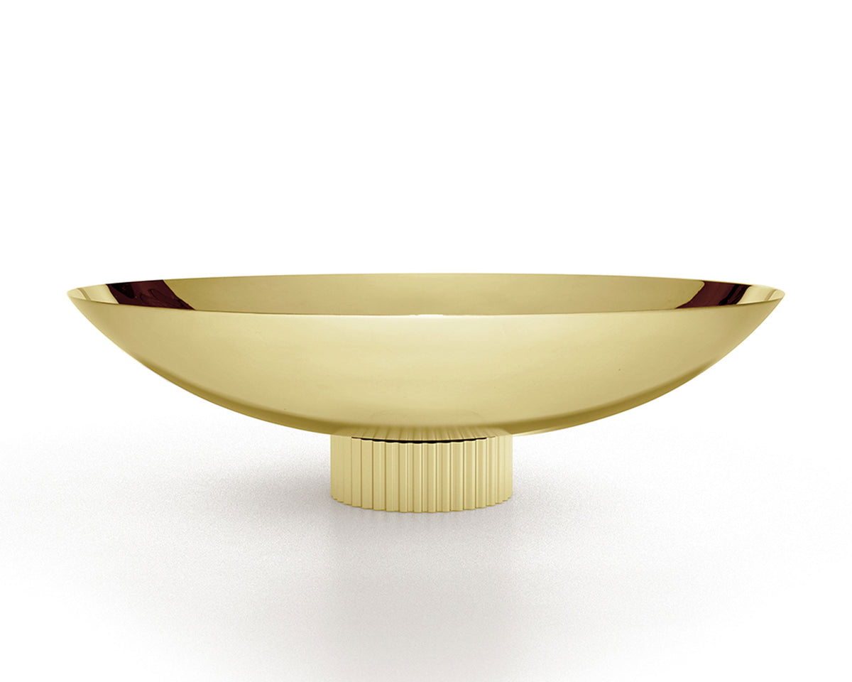 Striations Fruit Bowl Gold | DSHOP