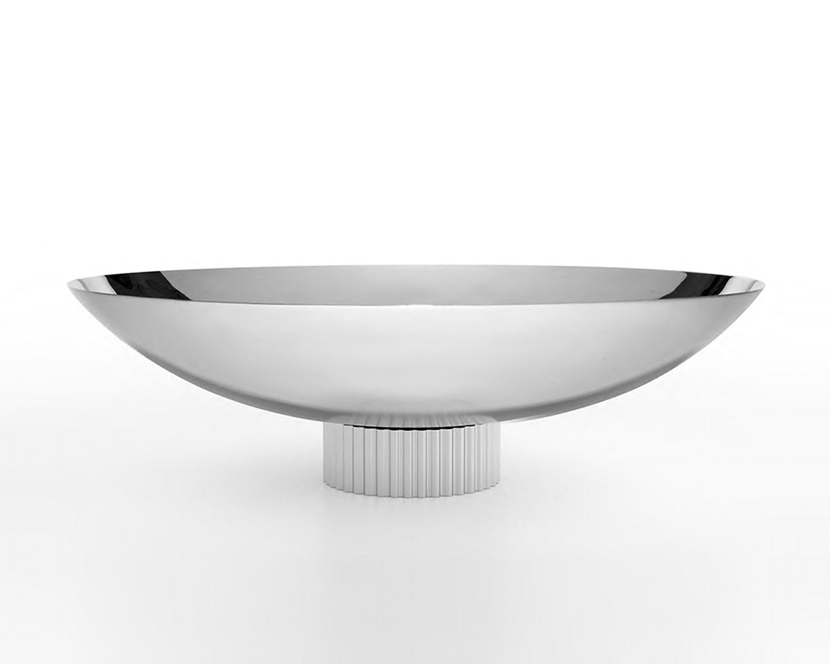 Striations Fruit Bowl Silver | DSHOP