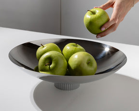 Striations Fruit Bowl Silver