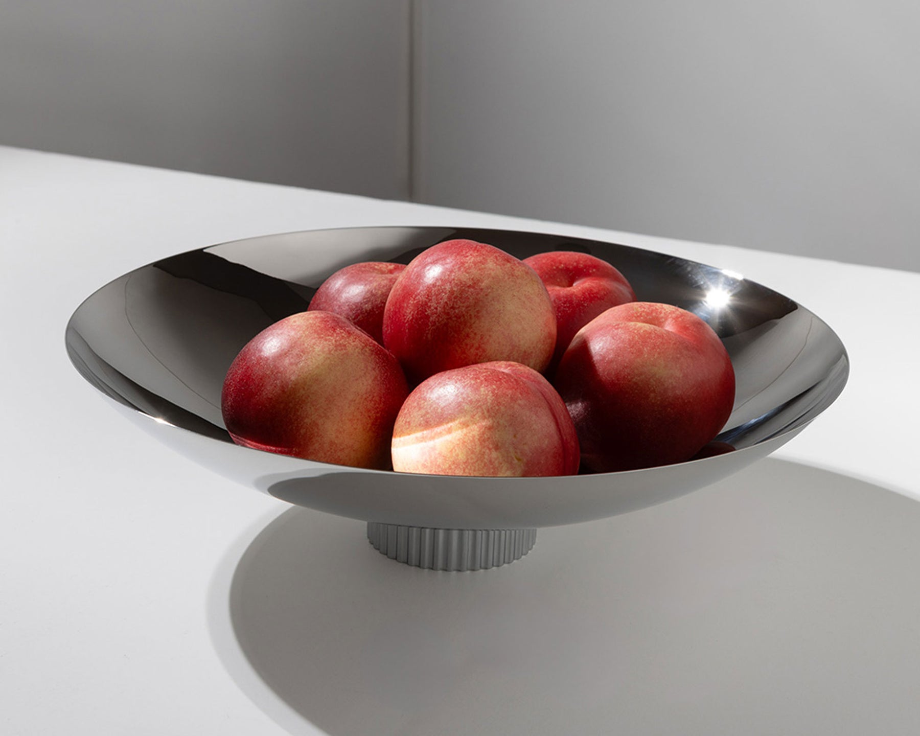 Striations Fruit Bowl Silver