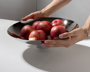 Striations Fruit Bowl Silver