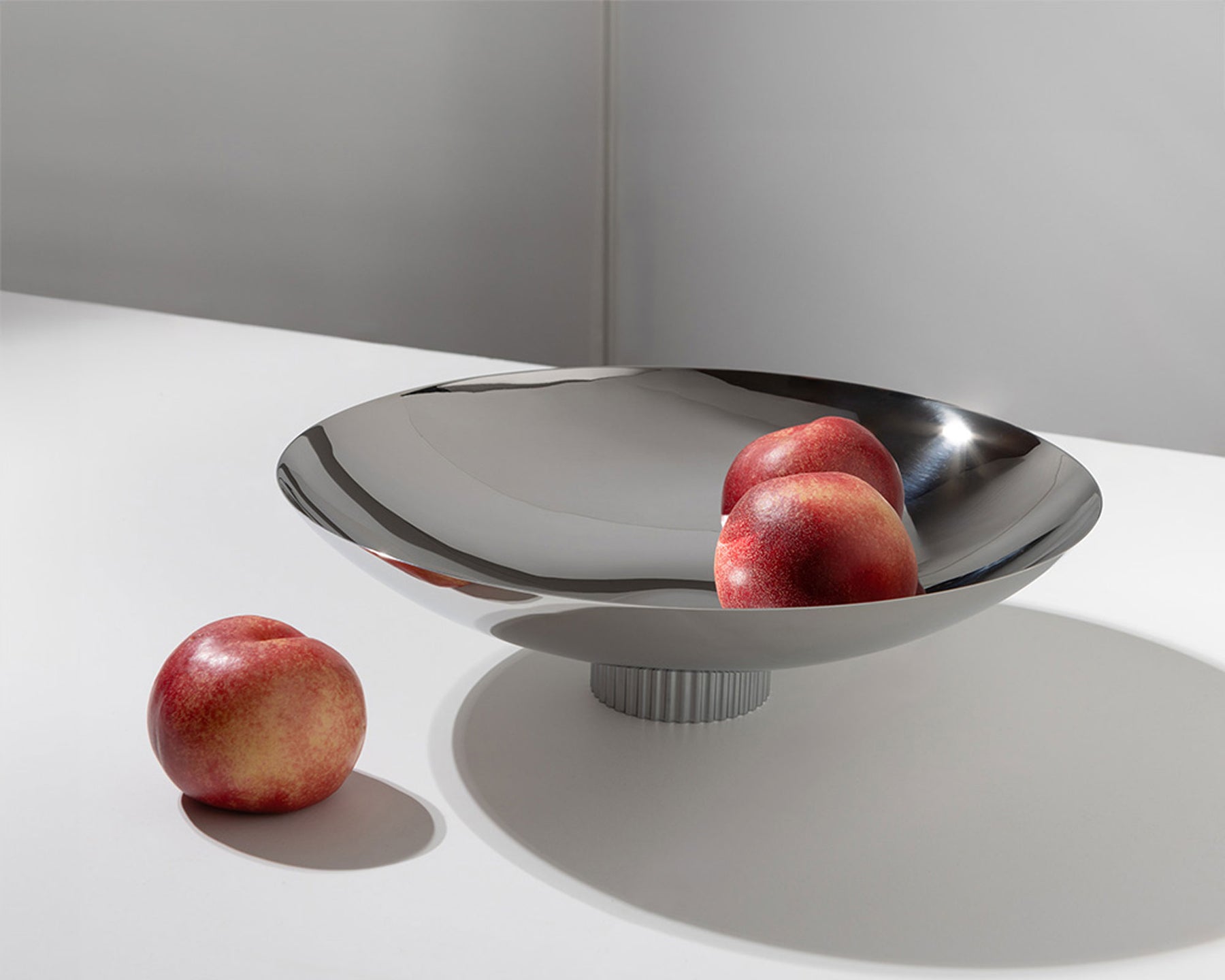 Striations Fruit Bowl Silver