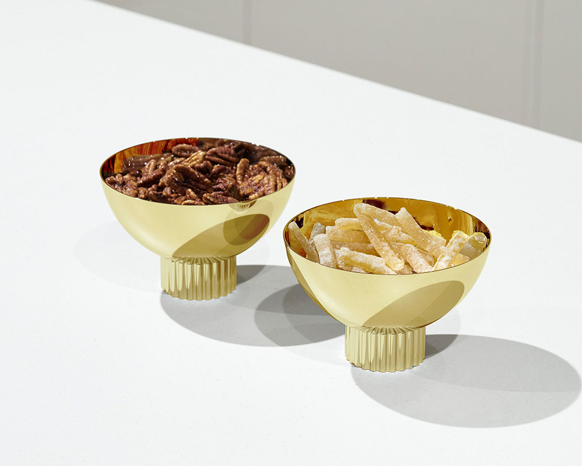 Anna Striations Nut Bowls Gold | DSHOP