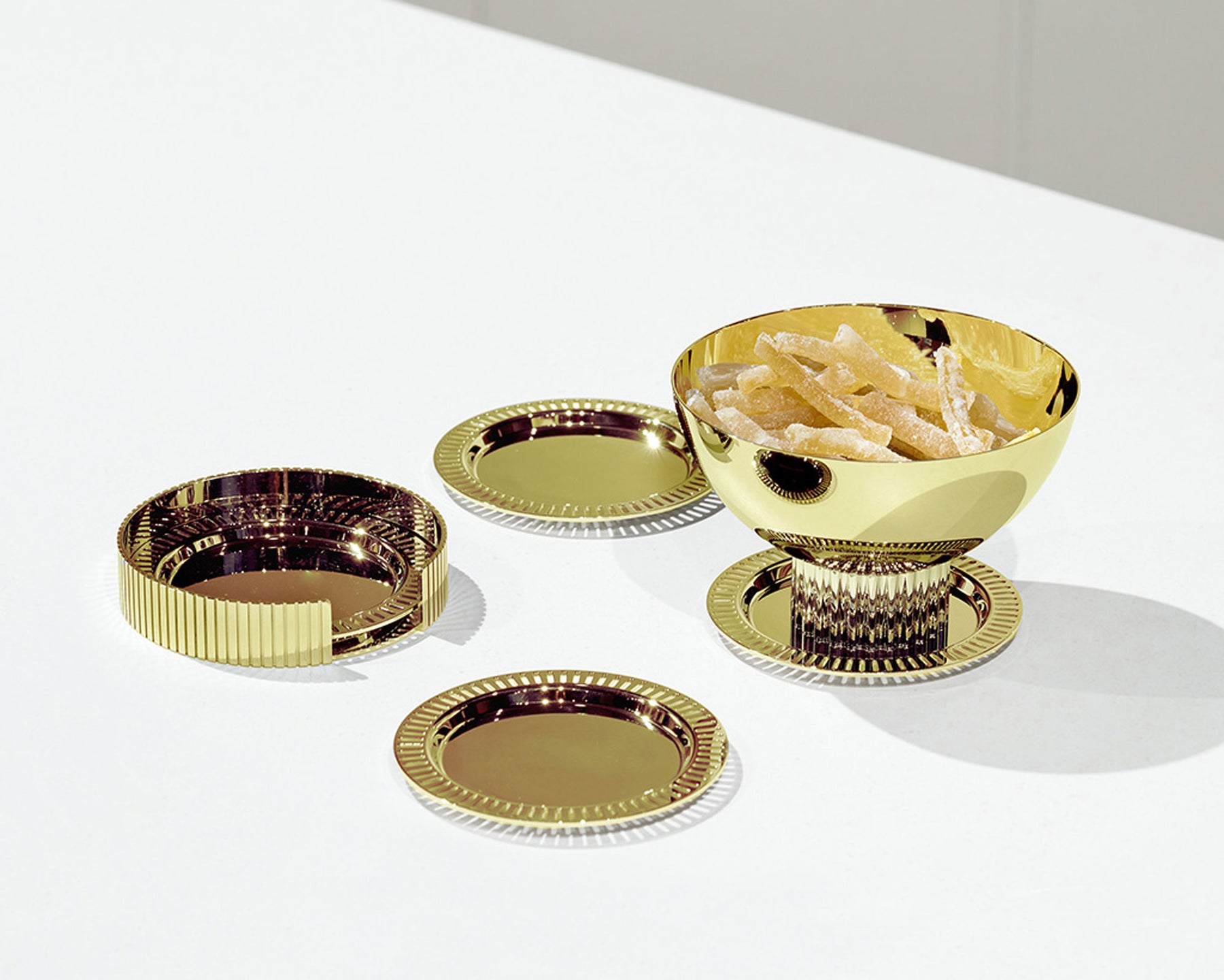 Striations Nut Bowl Gold