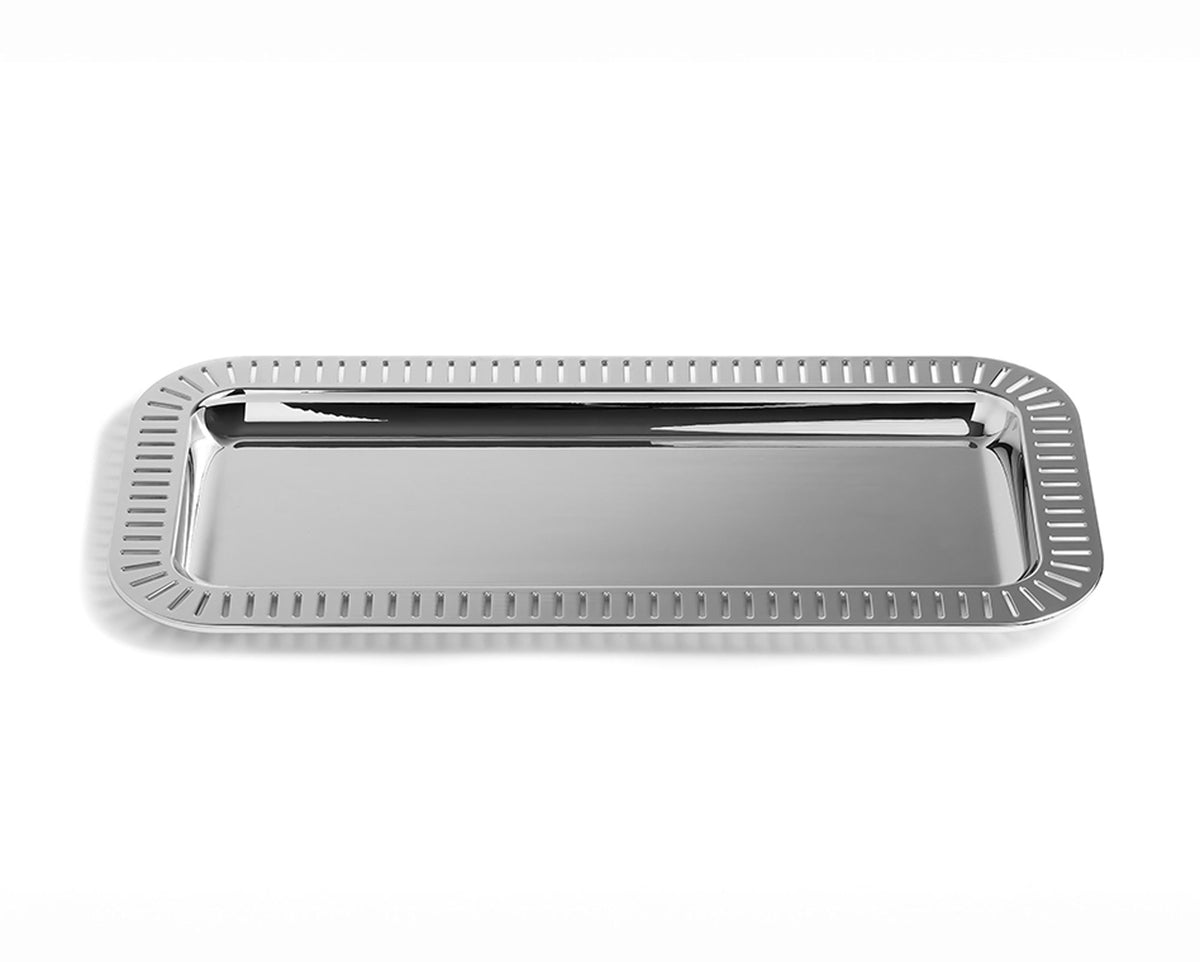 Striations Serving Tray Silver