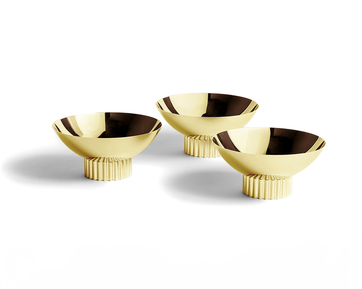 Striations Trio Bowl Set Gold | DSHOP