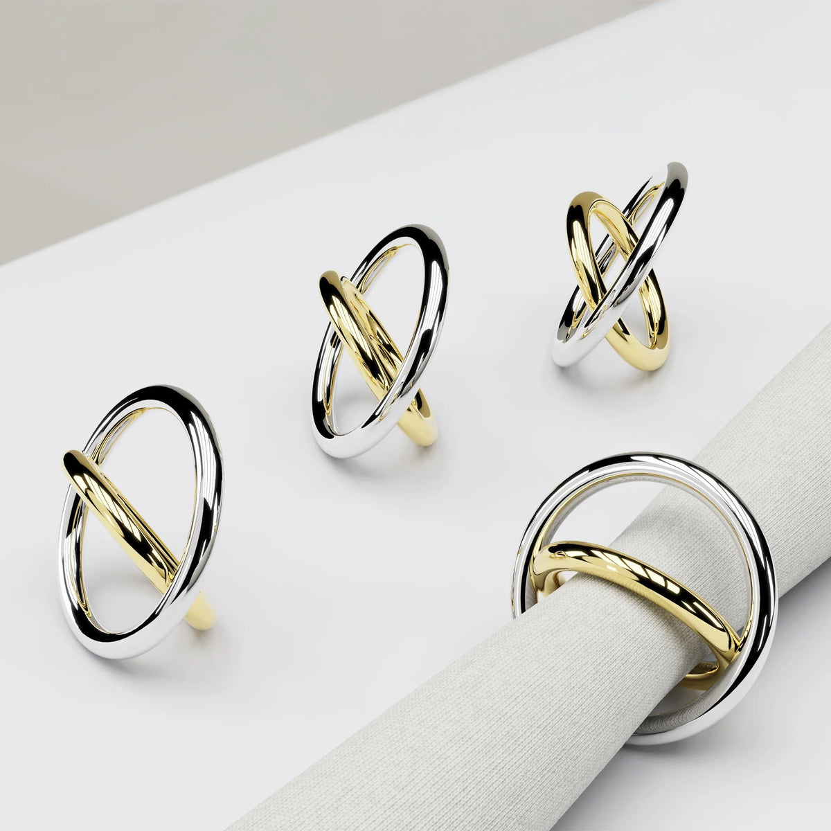 Anna New York Ring Napkin Rings – Gold and Silver Napkin Rings