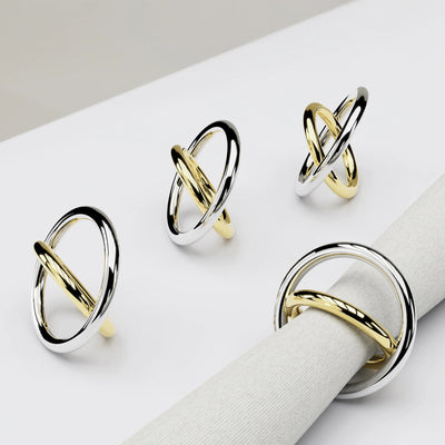 Anna New York Ring Napkin Rings – Gold and Silver Napkin Rings