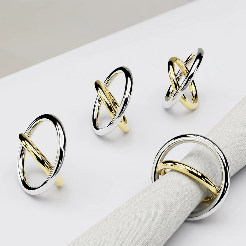Anna New York Ring Napkin Rings – Gold and Silver Napkin Rings