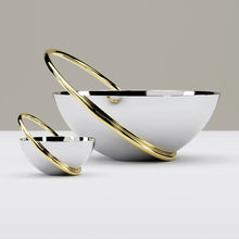 Anna New York Ring Nut and Fruit Bowl in Stainless Steel and Brass