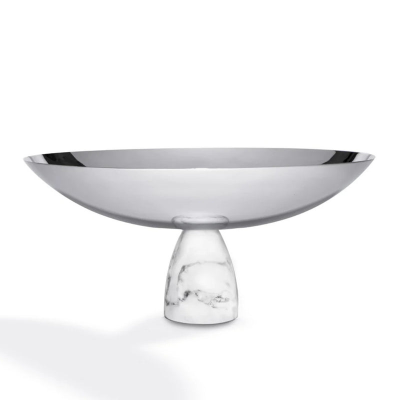 Coluna Carrara Marble & Silver Fruite Bowl | DSHOP