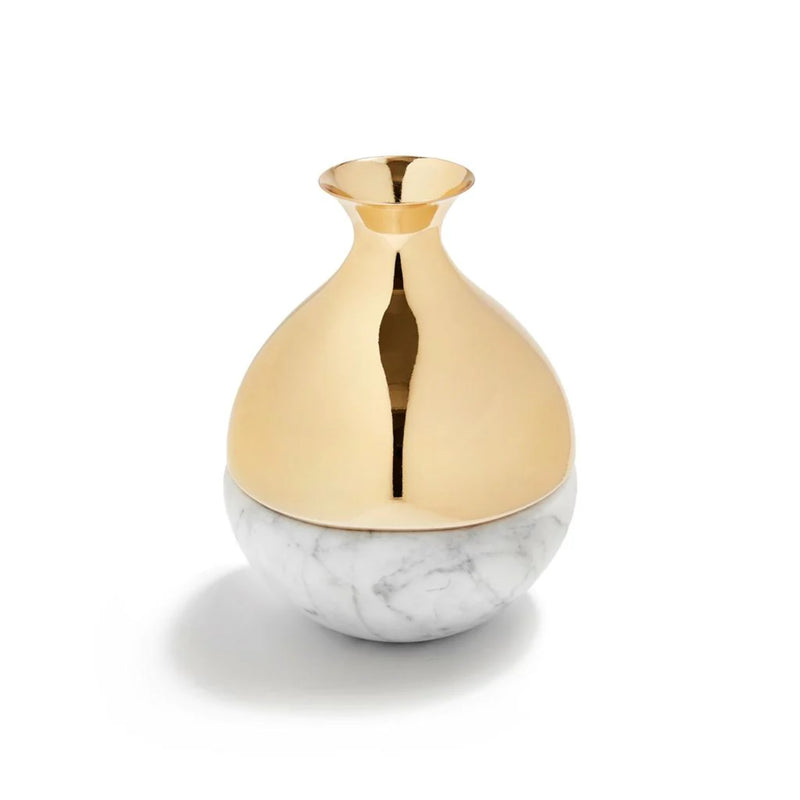 Dual Bud Vase - Carrara / Golden | DSHOP