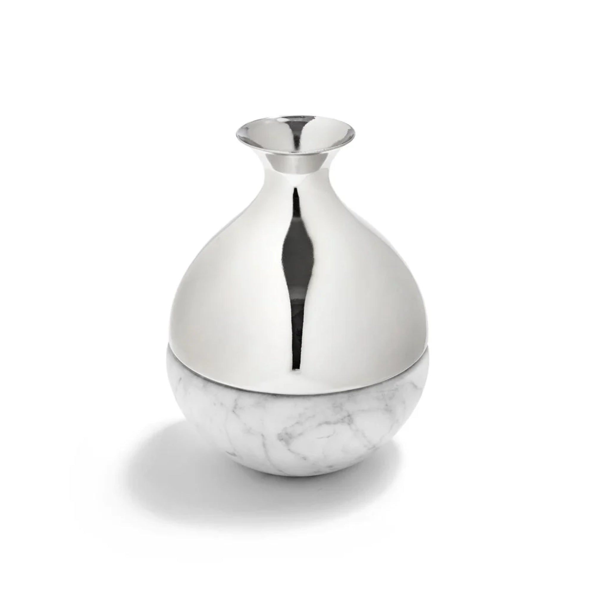 Dual Bud Vase - Carrara / Nickel | DSHOP