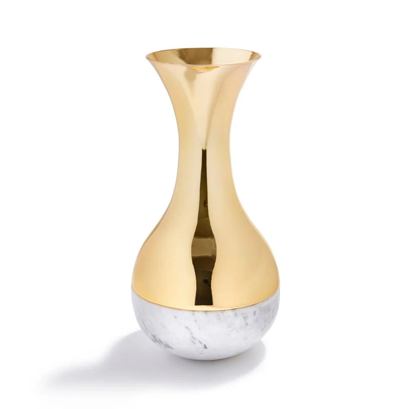 Dual Vase - Carrara / Golden | DSHOP