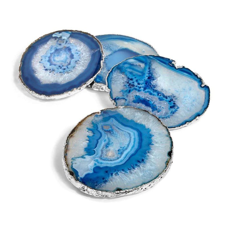 Luxury Lumino Coasters - Azure / Silver | DSHOP