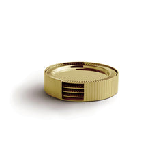 Striations Coasters in Holder Gold | DSHOP