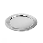 Striations Serving Tray Round Silver | DSHOP