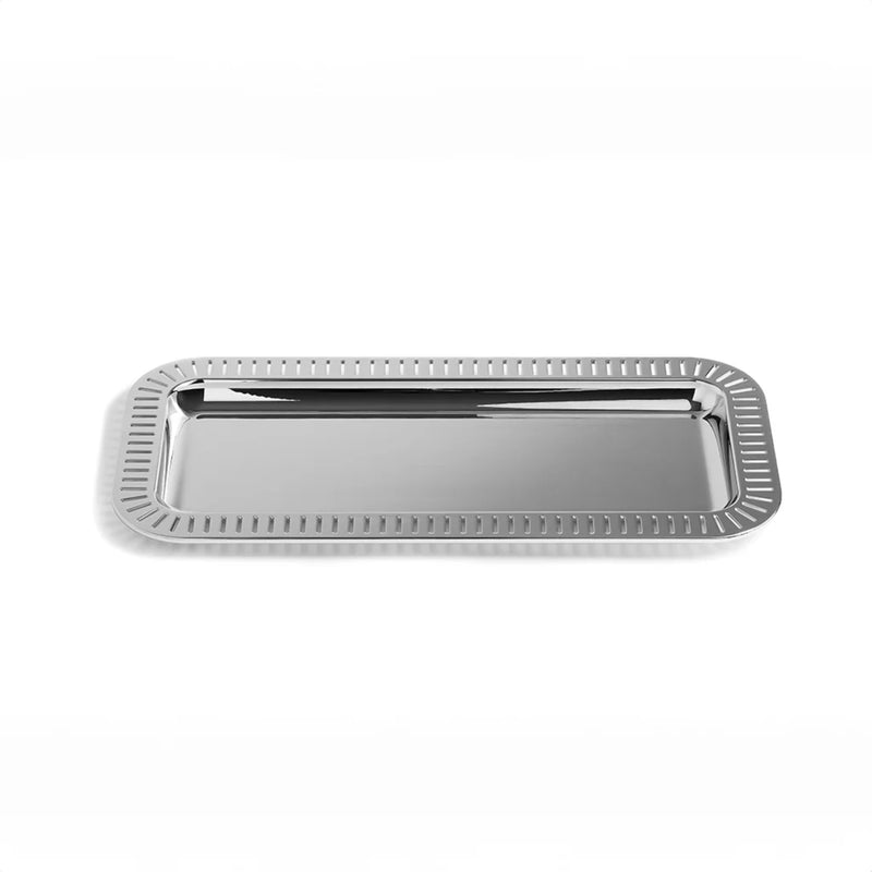 Striations Serving Tray Silver | DSHOP