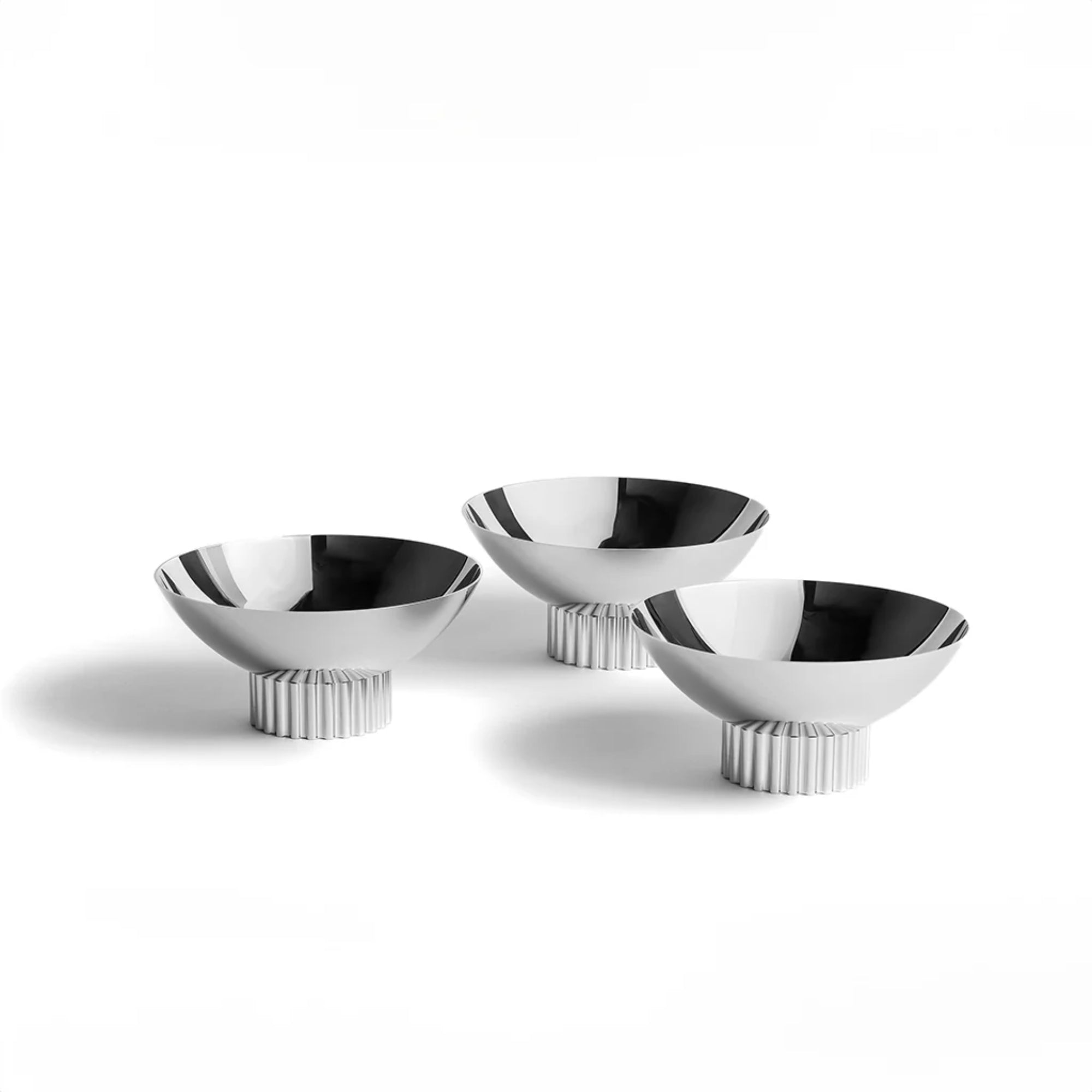 Striations Trio Bowl Set Silver | DSHOP