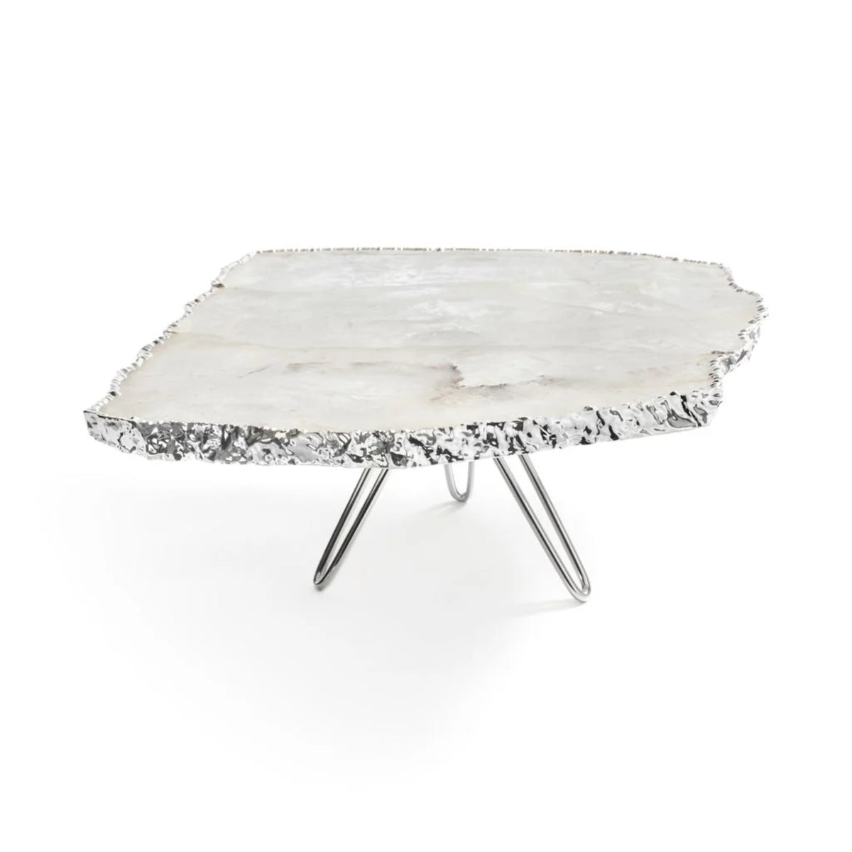 Torta Cake Stand - Crystal / Silver | Anna New York
