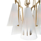 Link Chandelier in Brass & White Glass | DSHOP