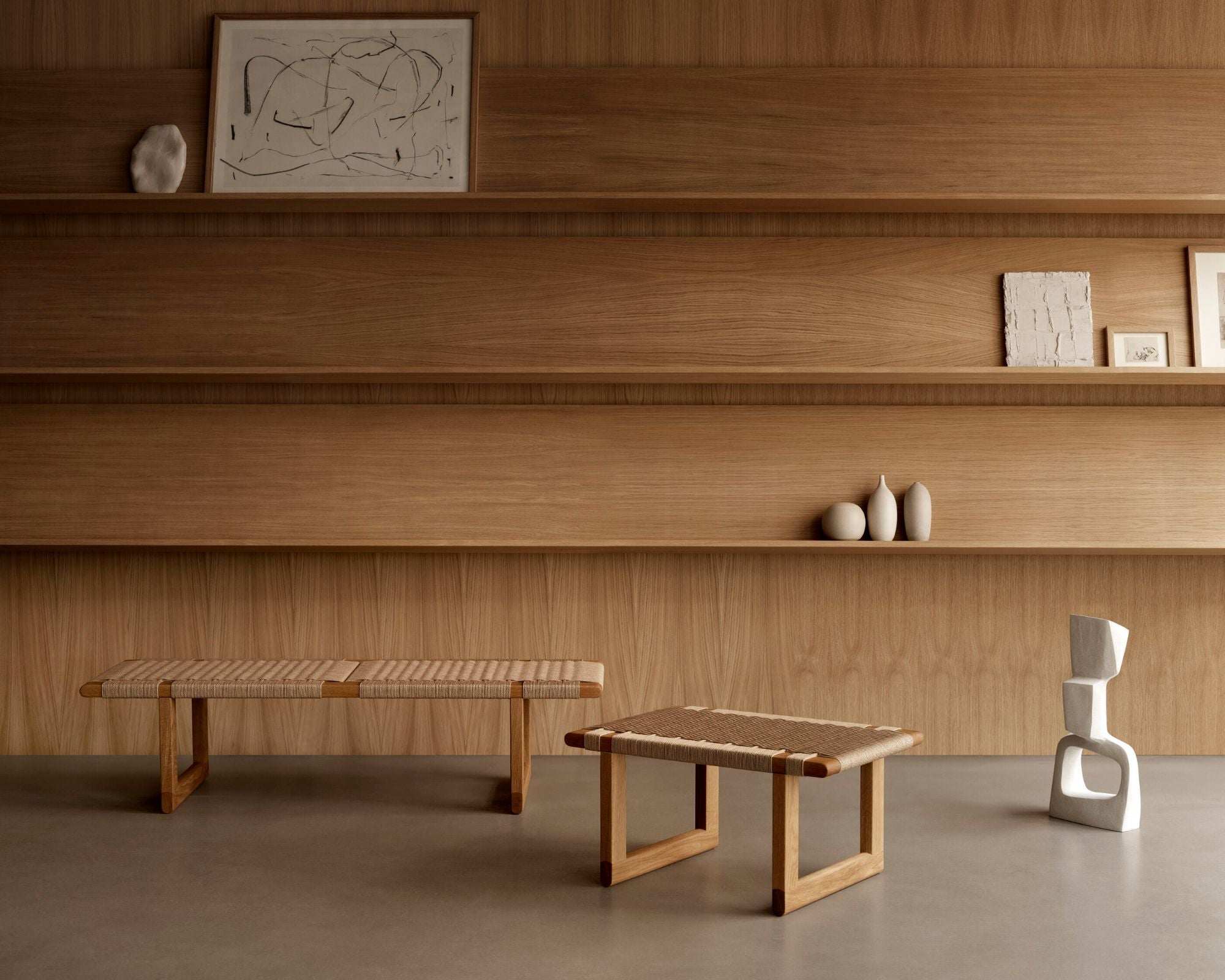 Carl Hansen & Son BM0489L Table Bench by Børge Mogensen | DSHOP