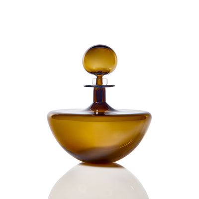Cariati Low Arc Petite Decanter – Glass Art in Topaz