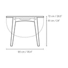 CH002 Dining Table Dimensions - DSHOP