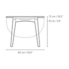 CH006 Dining Table Dimensions