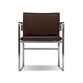 Stainless Steel & Leather Chair
