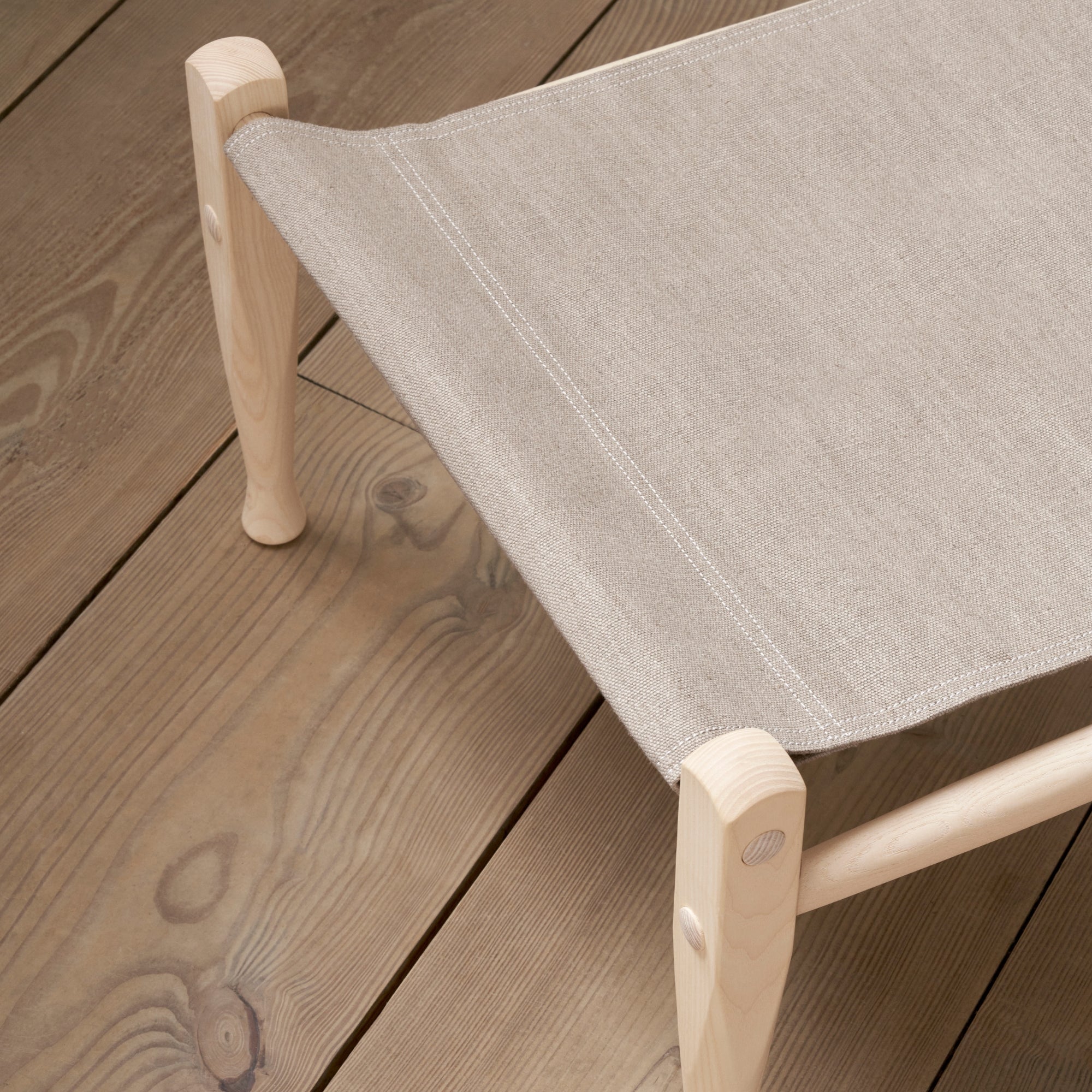 Wood & Canvas Footstool - DSHOP
