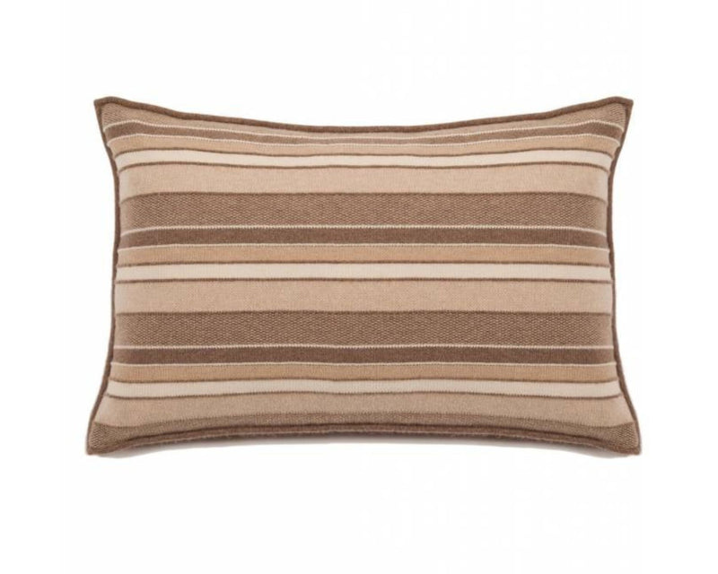 Cashmere Kent Jacquard Pillow - Camel, Taupe, Ivory | DSHOP