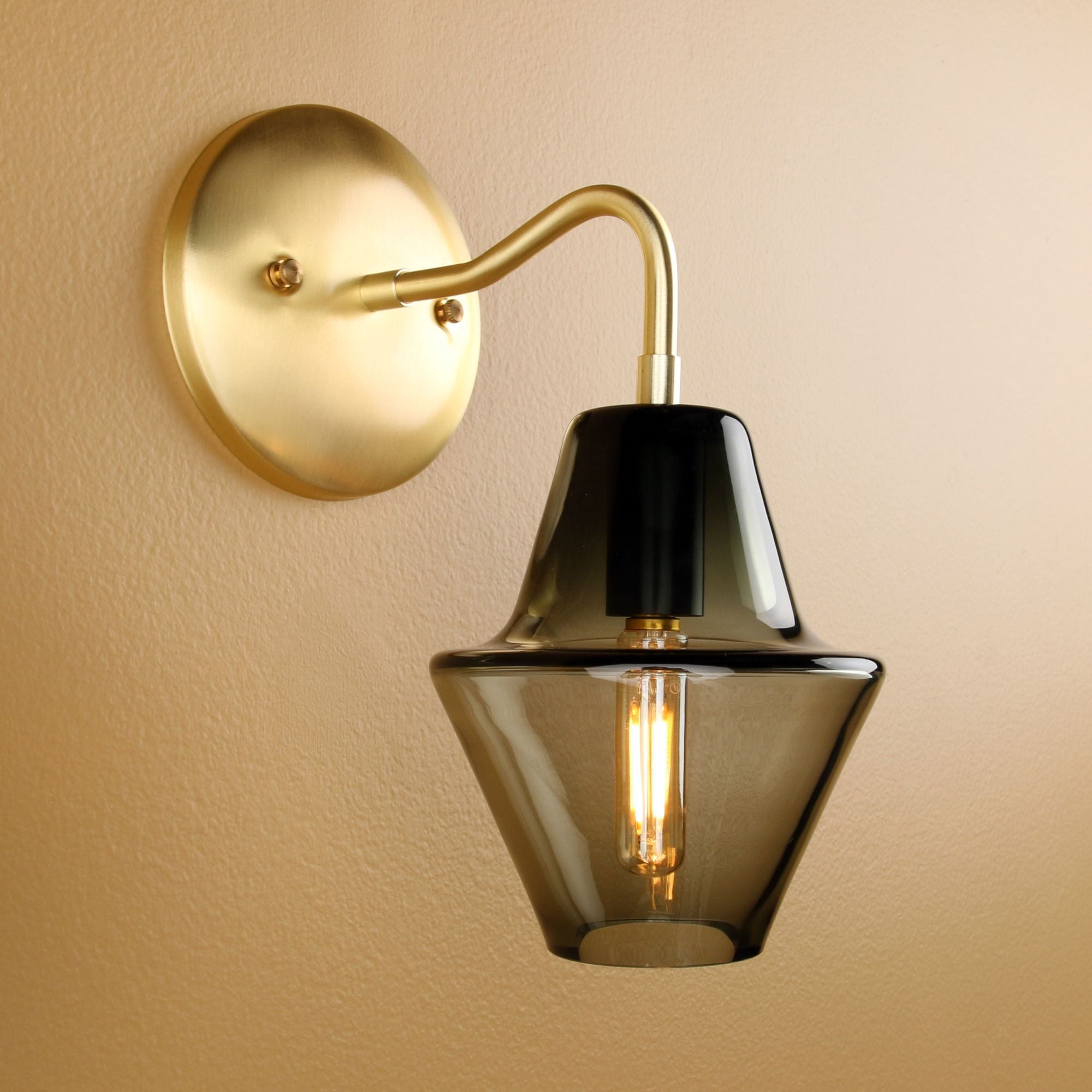 Transitional Glass Sconce 