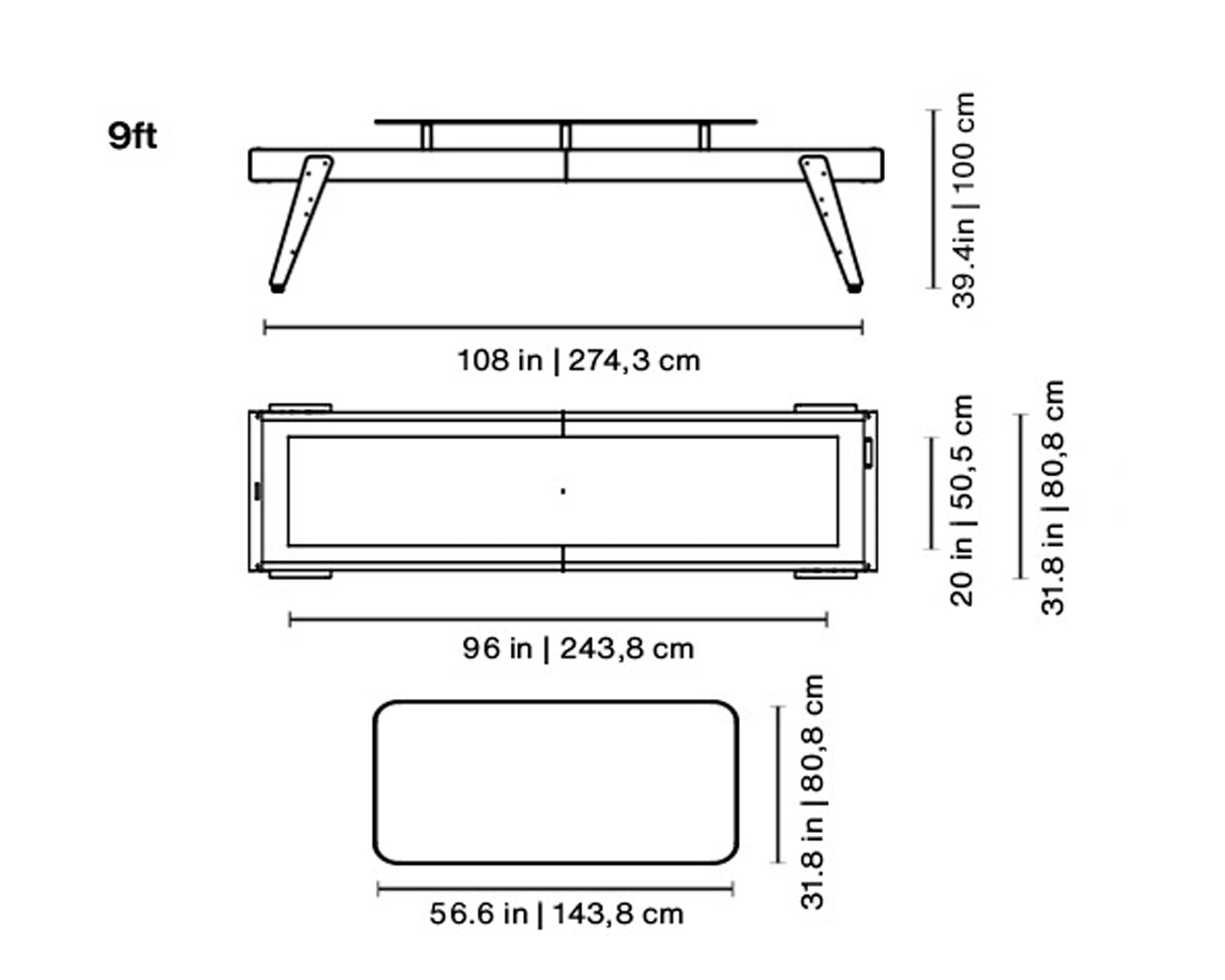 9 Foot Shuffleboard Table | DSHOP