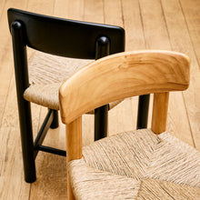Pine Wood & Rush Seat Chairs 