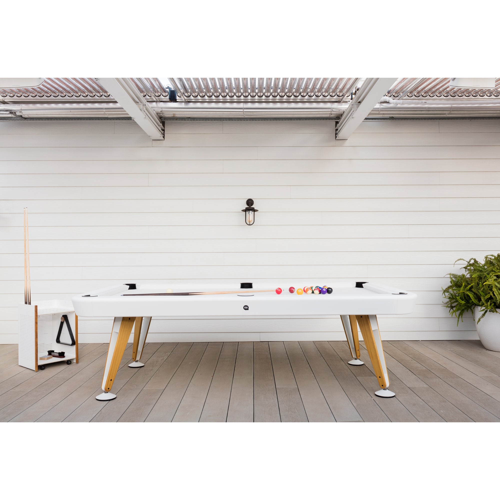 White Outdoor Pool Table