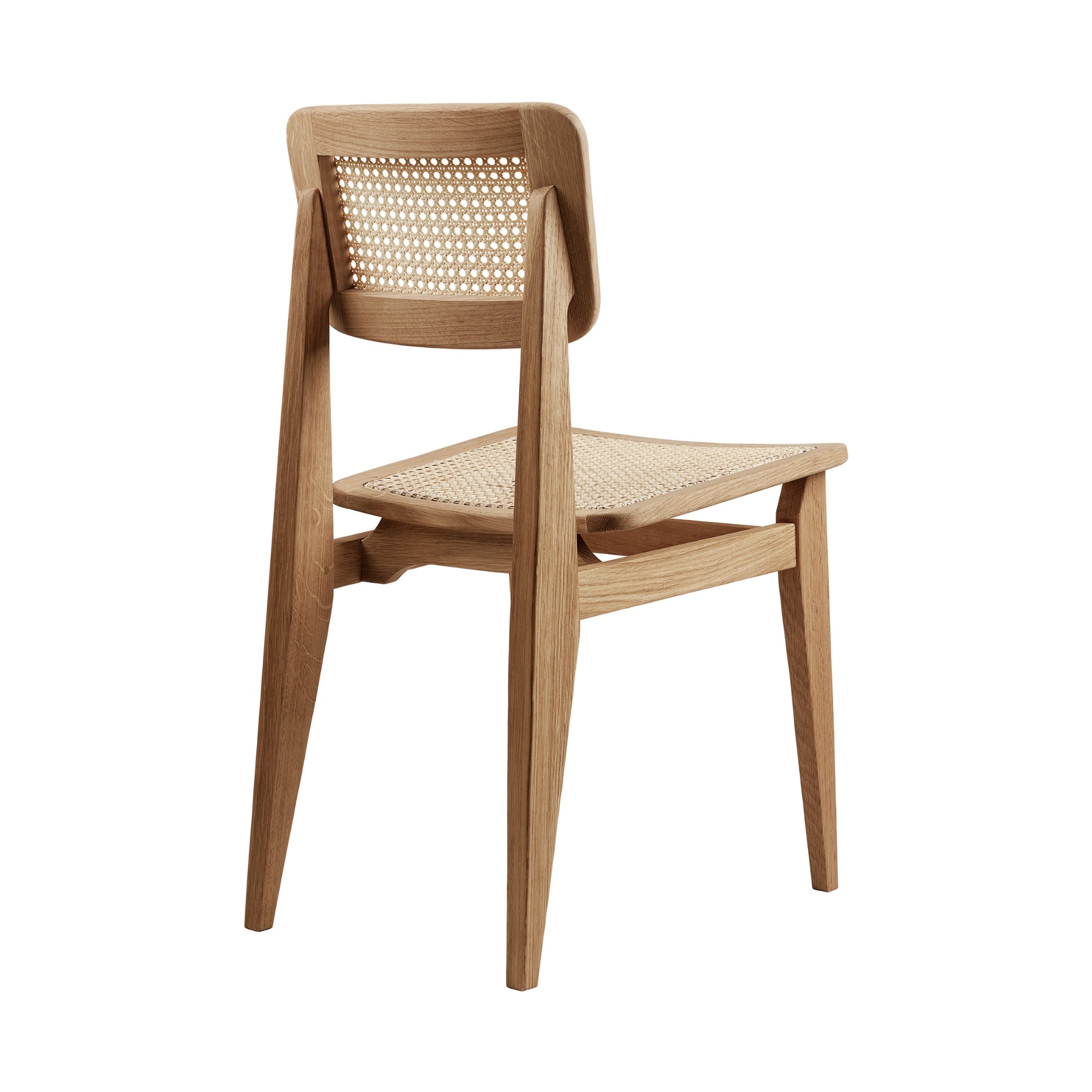 Gubi C-Chair Dining Chair - French Cane & Wood Marcel Gascoin | DSHOP