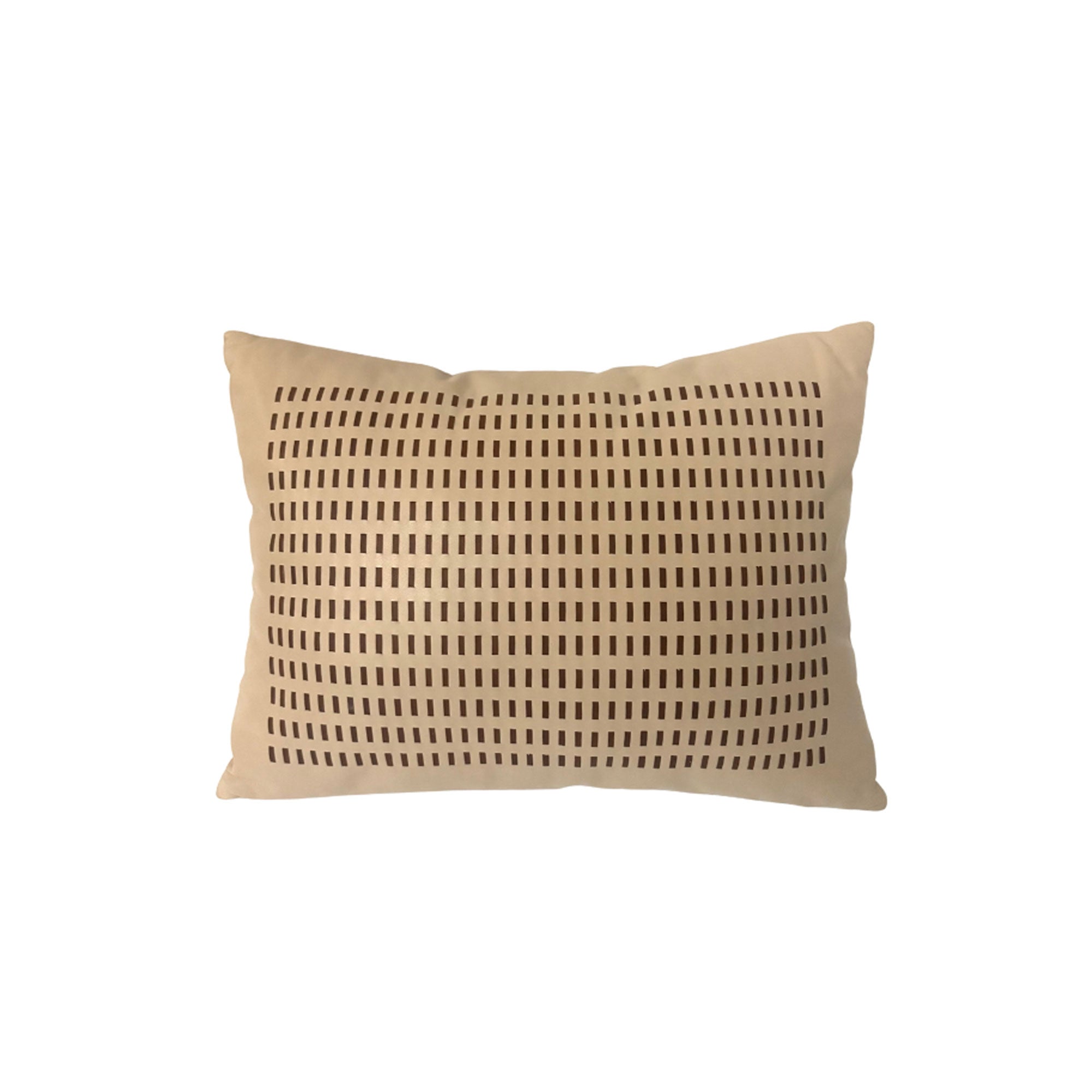 Tan & Brown Leather Pillow | DSHOP