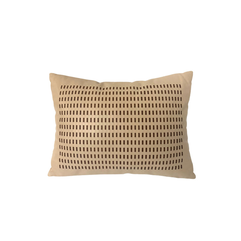Tan & Brown Leather Pillow | DSHOP