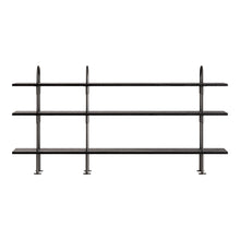 Gubi Keen Shelving System - 3 Shelves, Brown Black Ash & Black Brass