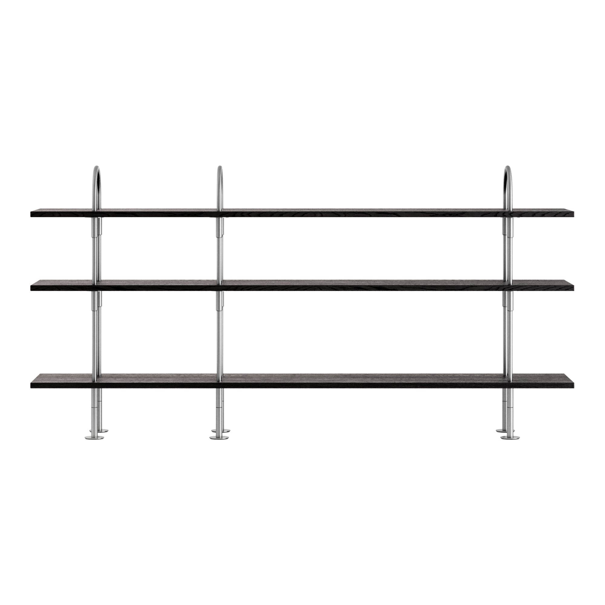 Gubi Keen Shelving System - 3 Shelves, Black Ash | DSHOP